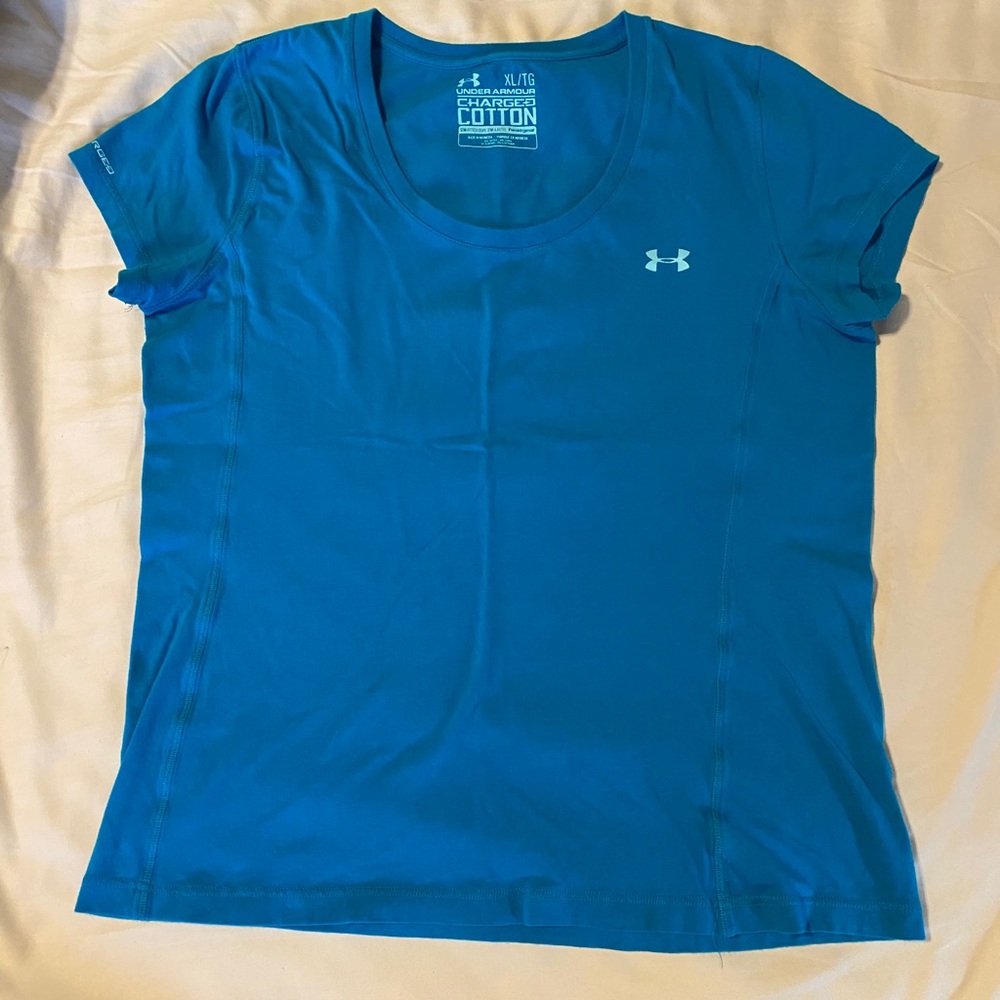 SOLD Blue Under Armour charged cotton tshirt , XL